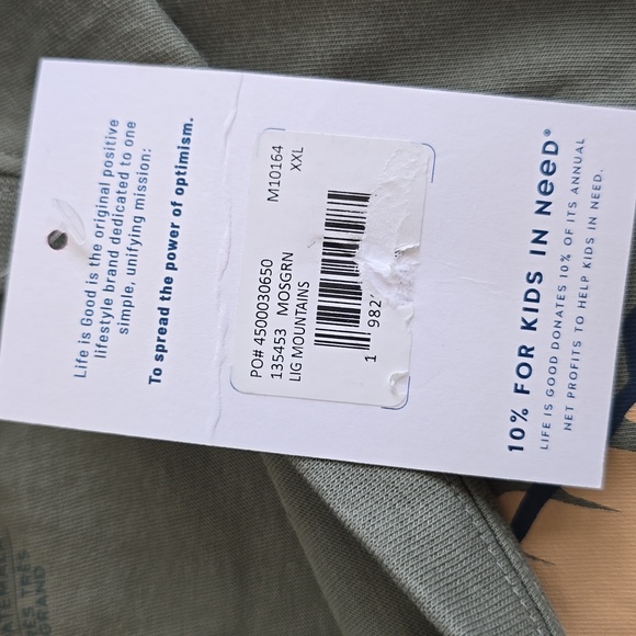 NWT Life Is Good Graphic  Mountains Short Sleeve Tshirt Green Size XXL - Picture 14 of 15